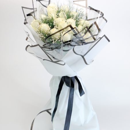 21’li Beyaz Gül Buketi